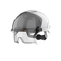 Casque de sécurité sur-lunette EVO VISTAlens ventilé serrage crémaillère - blanc