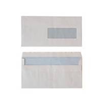 Enveloppes américaines à fenêtre droite, blanches, 80 g, 114 x 229 mm, les 500