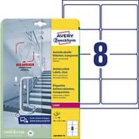 Étiquettes Avery Zweckform L8014REV-10, antimicr., 99,1x67,7mm amov., pqt de 10