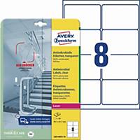 Avery Zweckform Etiketten ANTIMIKR L8014REV-10 ablösbar 99,1x67,7mm transp. 80St