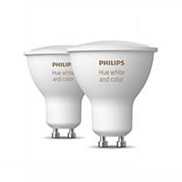 Philips Hue White And Color Ambiance Ampoule 5.7W GU10 Paquet De 2