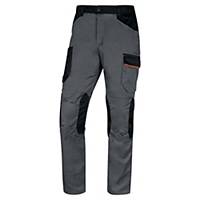 Work trousers Deltaplus MACH2 V3, size S, Polyester/Cotton, grey/orange