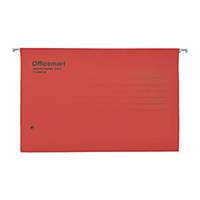 Officemart Suspension File F4 Red - Box of 25