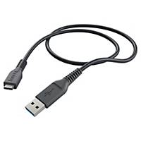 Charging/Data Cable Hama, USB type C- USB type A 3.1, 1m, black