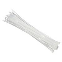 Cable ties 120 x 2,5 mm, length 120 mm, white, 100 pcs in a package