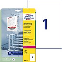 PK10 AVERY L8001-10 ANTIMICROBIAL LABEL