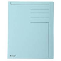 Exacompta folders A4 recycled cardboard 275g blue - pack of 100