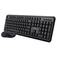 Trust TKM-350 Wireless Keyboard/Mouse Set, Silent, Spill-resistant, US layout  