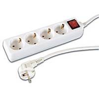 Powerstrip grounded with switch 1.5 meter cord for NL/LUX - 4-fold