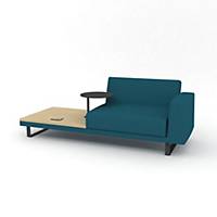 Chauffeuse Quadrifoglio Moa - 1 place - plateau chêne + table - turquoise