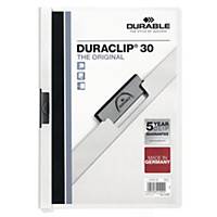 Clamp folder Duraclip, A4, filling height 3 mm, white