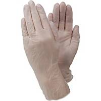 Tegera 819A vinyl disposable gloves, translucent, size 7, per 100 pairs