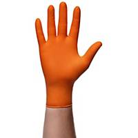 Nitril disposal gloves GoGrip, size XXL, package with 50pcs, orange
