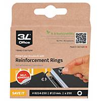 3L zelfklevende reinforcement rings transparent - box of 500