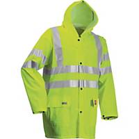 Lyngsoe FR-LR55 rain jacket, fluo yellow, size S, per piece