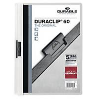 Clamp folder Duraclip, A4, filling height 6 mm, white