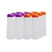 PLASTIC WATER BOTTLE 1.3 LITRES ASSORTED COLOUR PACK OF 12