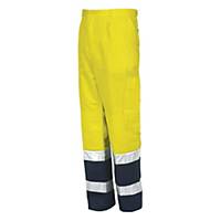 Pantaloni alta visibilità Issa Line 8430N giallo / navy tg L