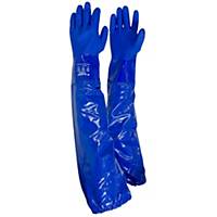 Tegera 12910 PVC handschoenen, blauw, maat 7, per 6 paar