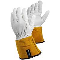 Tegera 130A welding gloves, white/yellow, size 6, per 12 pairs