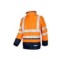 Sioen Waddington 9495 rain jacket, orange/navy blue, size 2XL, per piece