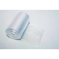 GARBAGE BAGS 80X100CM, HDPE RECYCLED PCR TRANSPARANT, 50/ROLL, 500/BOX