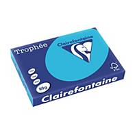 Clairefontaine Trophée 1263C gekleurd A3 papier, 80 g, koningsblauw, per 500 vel