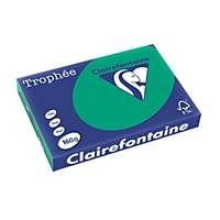 Papier A3 coloré Clairefontaine Trophée 1046C, 160 g, vert sapin, les 250 flles