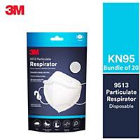 3M 9513 KN95 Respirator (Individual Pack) - Box of 20