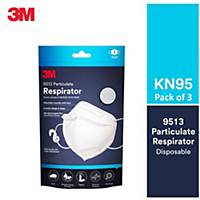 3M 9513 KN95 Respirator - Pack of 3