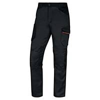 Stretch work trousers Deltaplus MACH2 V3, poly/cot/elast, grey/orange, size S