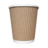 Heat Barrier Cup 8oz - Pack of 25 Brown
