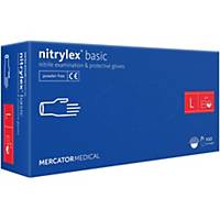 Mercator® nitrylex® basic Disposable Nitrile Gloves L, 100 Pieces