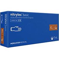 Jednorázové nitrilové rukavice Mercator nitrilex® basic, velikost XL, 100 kusů
