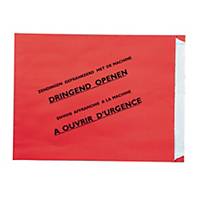 Special envelopes registered shipment Belgium 240x300x35mm red - box of 500