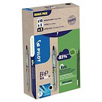 Pilot B2P Ecoball Ballpoint Pens Black - Box of 10 + 10 Refills