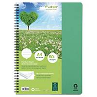 Clairefontaine - Forever 100 Recycled Wire bound Notebook A4 - Green Cover
