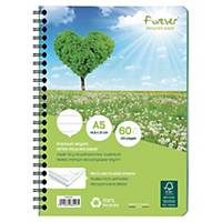 Clairefontaine - Forever 100 Recycled Wire bound Notebook A5 - Green Cover