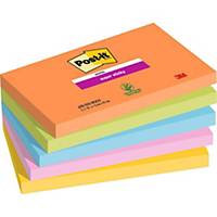 Post-it® Super Sticky Notes, Boost kleuren, 76 x 127 mm, per 5 blokken
