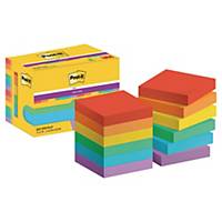 Notas adhesivas Post-it Super Sticky - 47 x 47 mm - color playful - 12 blocks