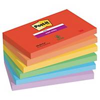 Post-it® Super Sticky Notes, Playful Colour Collection, 76 mm x 127 mm