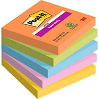 Post-it® Super Sticky Notes, Boost kleuren, 76 x 76 mm, per 5 blokken