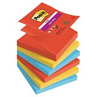 Post-it® Super Sticky Z-Notes, Playful Colour Collection, 76 mm x 76 mm