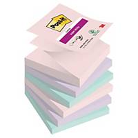 Post-it® Super Sticky Z-Notes, Soulful Colour Collection, 76 mm x 76 mmk