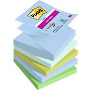 Post-it® Super Sticky Z-Notes, Oasis kleuren, 76 x 76 mm, per 5 blokken
