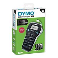 Dymo Label Manager 160 Quertz Beschriftungsgerät, Vorteilspack + 3xD1-Band, 12mm
