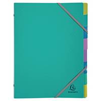 Exacompta Forever Young Recycled Multipart Files 3 Flaps, 8 Part A4 - Green