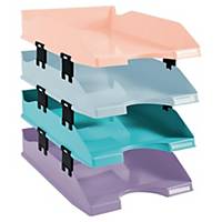 Exacompta Combo Briefkorb, A4+, Pastellfarben, Packung mit 4 Stück