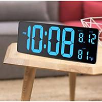 Alba blue led clock calendar temperature