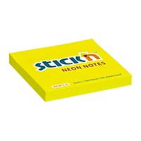 STICK N by Hopax öntapadó jegyzettömb, 76x76 mm, 100 lap, neonsárga